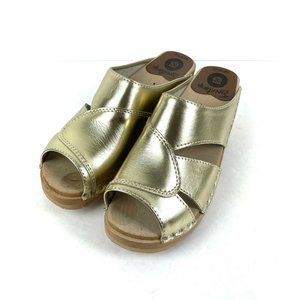 Troentorp Clogs Mariah 38 Metallic Gold Leather
